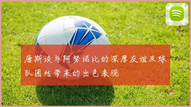 唐斯谈与阿努诺比的深厚友谊及球队团结带来的出色表现